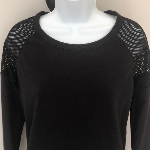Athleta black Citytime mesh shoulder pullover sweatshirt size XS - Picture 3 of 7